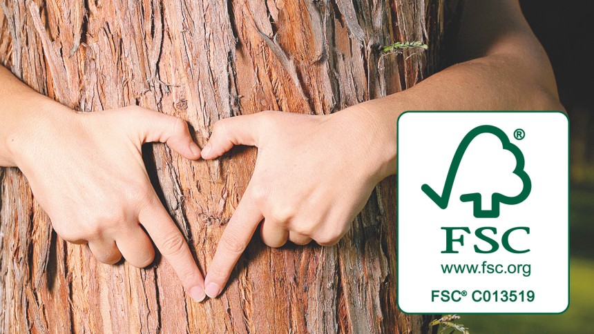 FSC logo drevo uporaba kopija