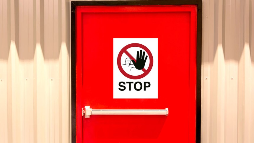 Etikete piktogram stop uporaba