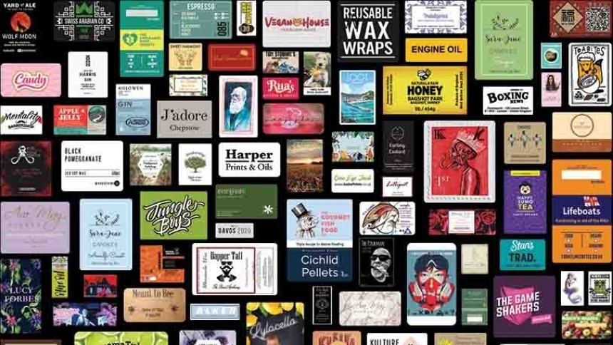 Slika prikazuje množico različni logotipov