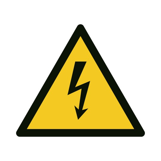Programi varnostno opozorilo elektrika temp