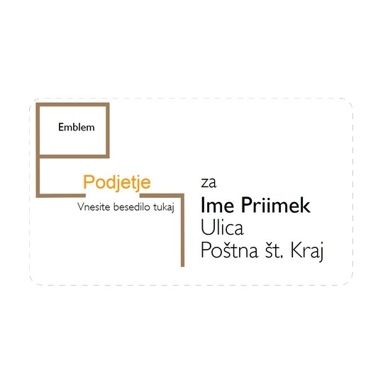 Oblikovanje etiket z naslovi s programom Avery Design & Print