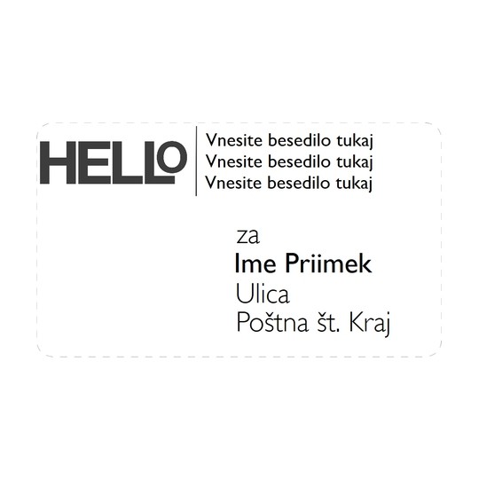 Oblikovanje etiket z naslovi s programom Avery Design & Print