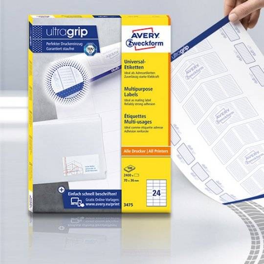 Univerzalne etikete ultragrip uporaba