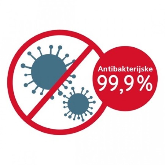 Etiketa s piktogramom: Antimikrobiell 99.9 %