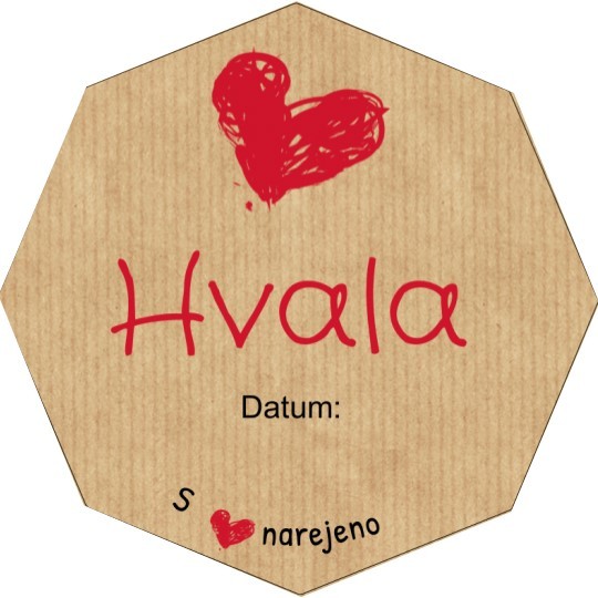 Potiskana okrogla etiketa
