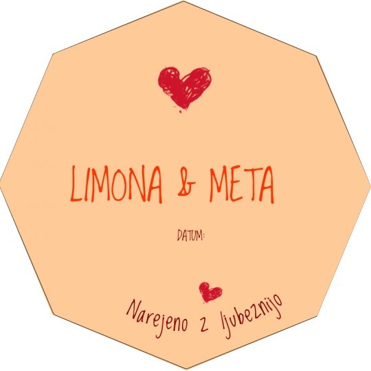 Potiskana okrogla etiketa