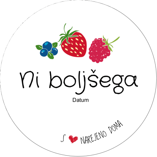 Potiskana okrogla etiketa