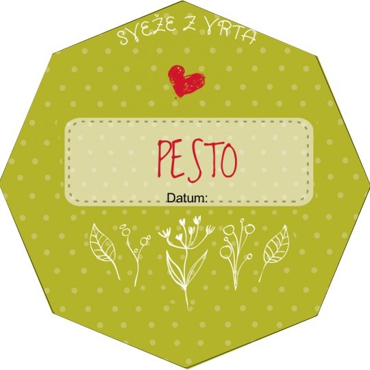 Potiskana okrogla etiketa