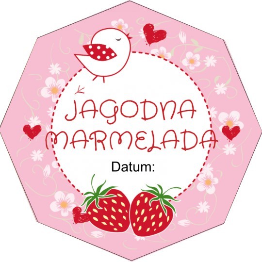 Potiskana okrogla etiketa
