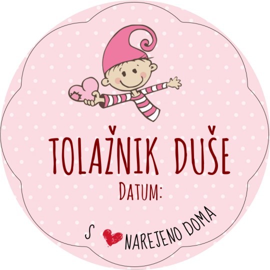 Potiskana okrogla etiketa