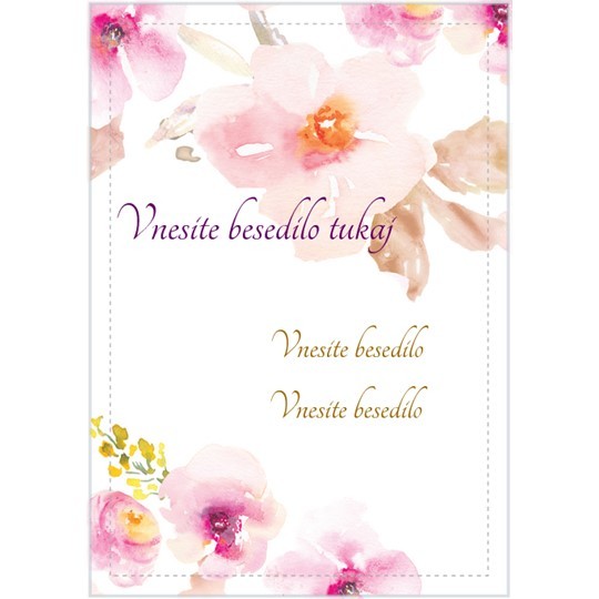 program etikete steklenica cvetlice predloga