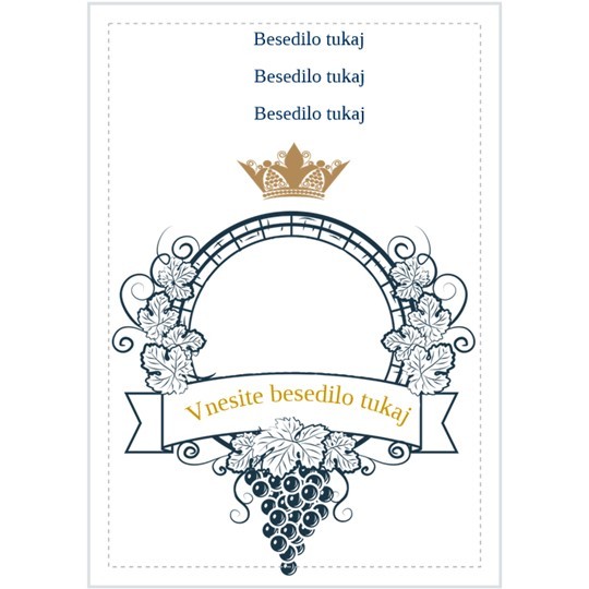 program etikete steklenica vinska trta predloga