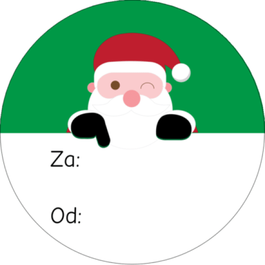 Predpripravljena predloga za božični čas - božiček, ki mižika