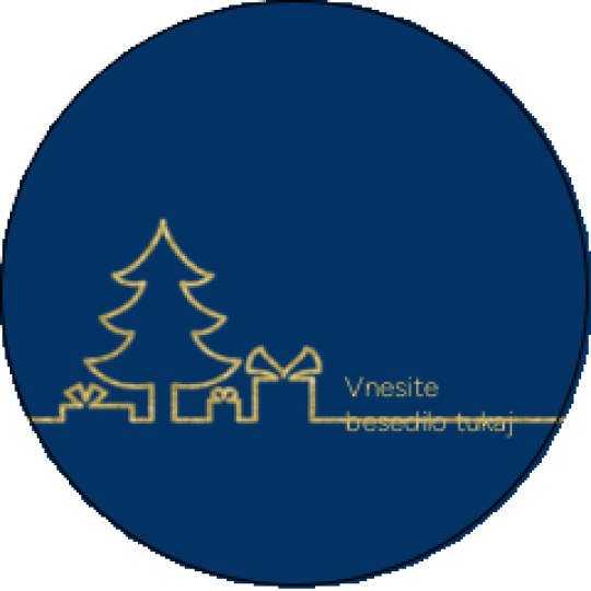 Predoblikovana predloga za božični čas - smrekca z darili