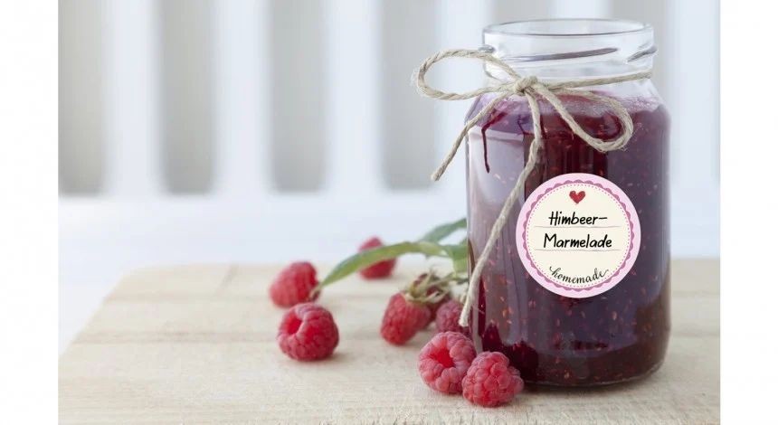 marmelada maline kozarec etiketa