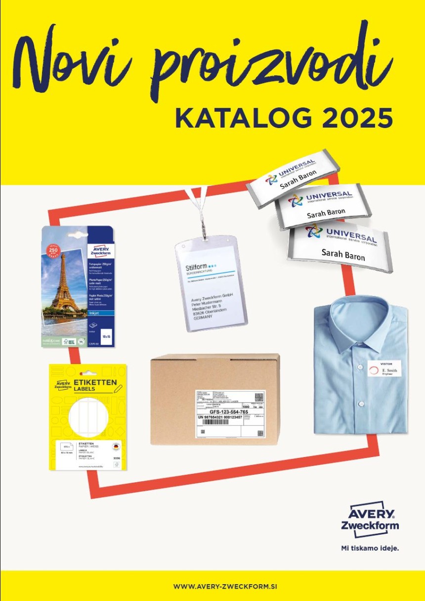 Naslovna stran kataloga novih proizvodov za leto 2025