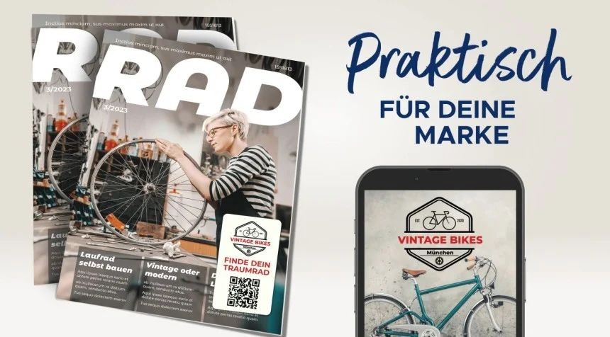 Slika prikazuje prvo stran revije na kateri je natisnjena koda QR.
