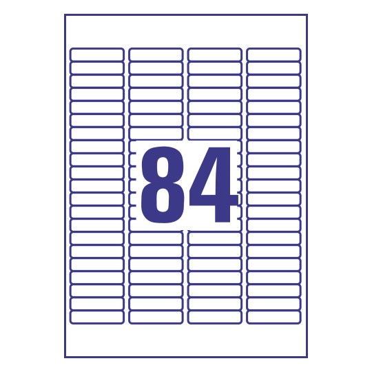 Prikaz razreza etiket: 84 etiket na listu A4