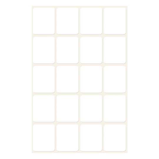 Slika posameznega lista, artikel: 3043, večnamenske etikete, format: 22 x 18 mm, 20 etiket/na list?