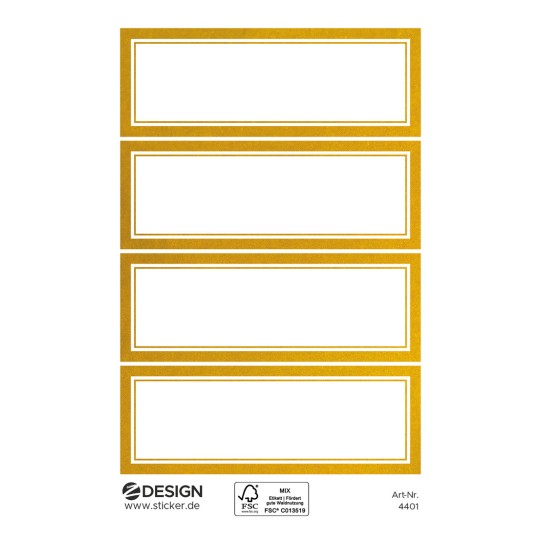 Slika samostojnega lista, artikel: 4401, nalepke za označevanje, format: 85 x 160 mm, 4 nalepke/list?