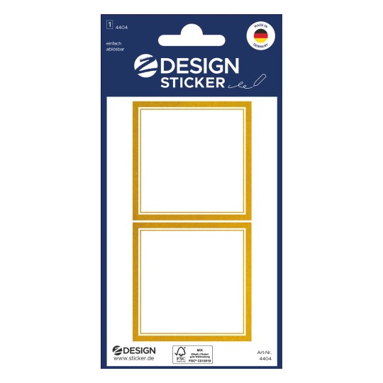 Slika embalaže: Z-Design, Artikel: 4404, nalepke za označevanje, 85 x 160 mm, majhno pakiranje, 6 nalepk / 3 lista