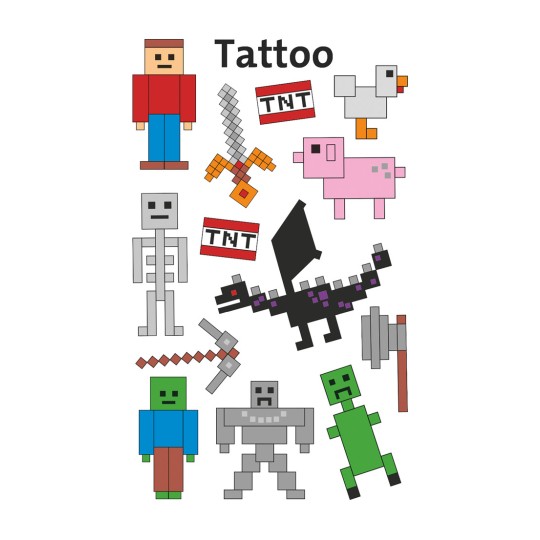 Slika posameznega lista, artikel: 56771, otroški tatuji, format: 85 x 160 mm, 13 tatujev/list?