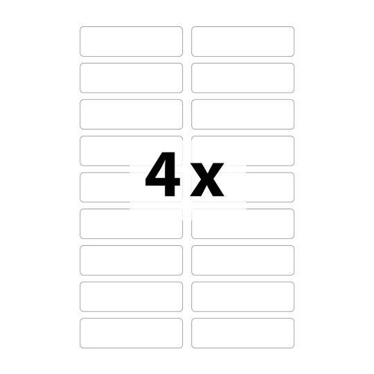 Slika posamičnega lista, artikel: ETVET36X2PEN, tekstilne etikete, format: 13 x 45 mm, 18 etiket/list?