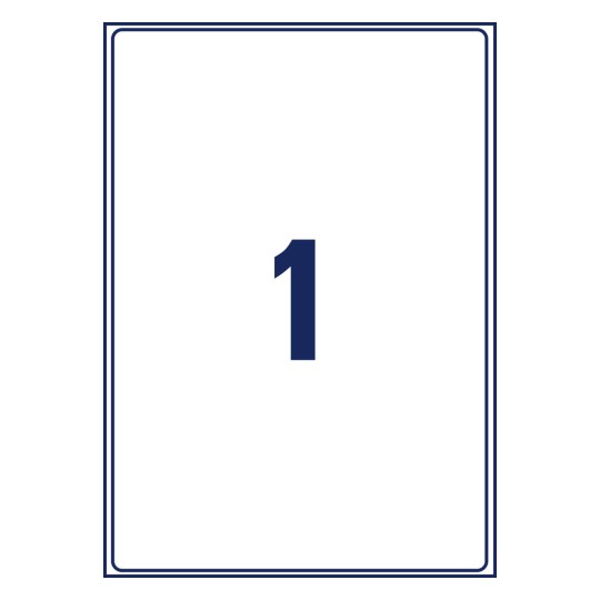 Risba na posamezen list A4, Artikel: J8167-25, Poštne nalepke, Format: 199,6 x 289,1 mm, 1 nalepka/list?