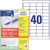 Univerzalne etikete 4780-65 Vsebina: etiket: 2.600 / listov: 65