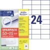Univerzalne etikete 6605 Vsebina: etiket: 1.560 / listov: 65