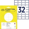 Pakiranje s listi z etiketi: Avery Zweckform večnamenske etikete, artikel: 3319, format: 29 x 18 mm, vsebina: 960 etiket / 30 listov, 32 etiket/list.