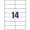 Štancni načrt posameznega lista A4, artikel: 3653, univerzalne etikete, format: 105 x 42,3 mm, 14 etiket/list.