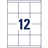 Postavitevna risba posameznega lista A4, artikel: 3661, univerzalne etikete, format: 70 x 67,7 mm, 12 etiket/list?