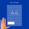 Roka poleg diagrama lista A4 z mrežo in oznako »97 × 37 mm«?