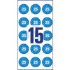 Slika posamezen list, artikel: 6945-2025, pregledne nalepke, format: ⌀ 20 mm, 15 preglednih nalepk/list?