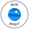 Slika prikazuje moder krog s sijočim učinkom, obdan z belo obrobo, in besede 'BLUE EFFECT' napisane nad in pod krogom v temno modrem pisavi.
