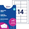 Vložki za imenske značke Avery – paket z listom z etiketami in veliko številko 14?