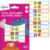Paketna slika z listom z etiketami: Avery tekstilne etikete, artikel: ETVET36A, format: 13 x 45 mm, vsebina: 36 etiket / 2 lista, 18 etiket/list?
