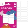 Pakiranje s listom etiket: Avery tekstilne etikete, artikel: ETVET36, format: 13 x 45 mm, vsebina: 36 etiket / 2 lista, 18 etiket/list?