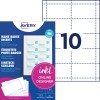 Slika embalaže z etiketnimi listi: Avery Zweckform, artikel: L4727-20, vstavljivi kartončki, format: 54 x 90 mm, primernost za tisk: brizgalni tiskalnik, barvni laserski tiskalnik, črno-beli laserski tiskalnik, kopirni stroj, vsebina: 200 vstavljivih kartončkov / 20 listov, 10 kartončkov/list.