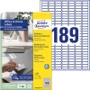 Slika pakiranja z listom etiket: Avery Zweckform etikete, odstranljive, domača pisarna, majhna embalaža, izdelek: L4731REV-10, format: 25,4 x 10 mm, primerno za tiskanje: brizgalni tiskalnik, laserski tiskalnik č/b, barvni laserski tiskalnik, vsebina: 1.890 etiket / 10 listov, 189 etiket/list.