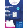 Avery zložljiva embalaža imenske značke, ki prikazuje značko na vrvici na modri srajci?