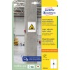 Slika na embalaži: Avery Zweckform Močno oprijemljivi papirnati etiketi, Artikel: L7876-20, Format: 105 x 148 mm, Primernost za tisk: Inkjet, Črno-beli laser, Barvni laser, Vsebina: 80 etiket / 20 listov, 4 etikete/list.